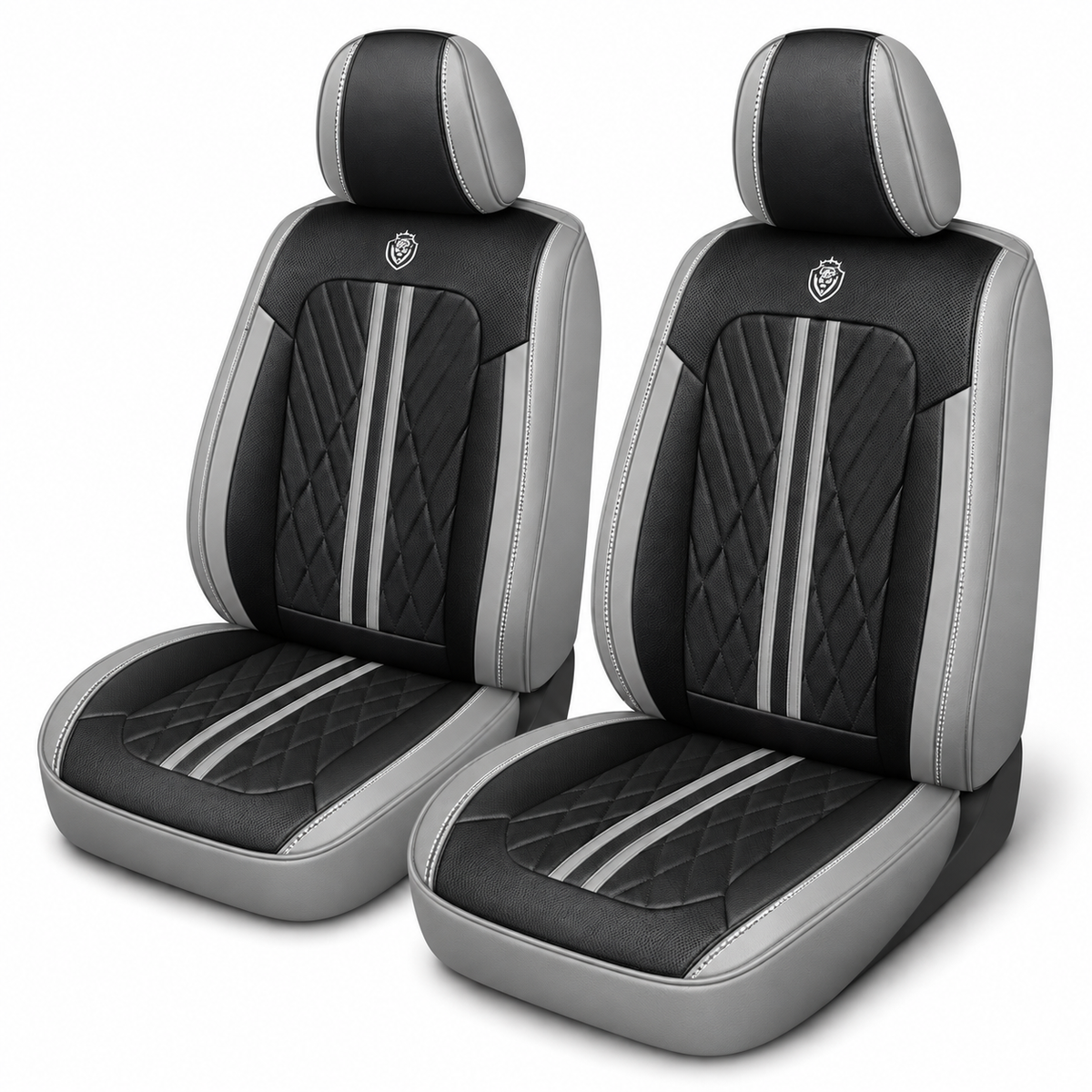 Car Seat Covers – Waterproof Set, Front & Black & Grey | Brackridge