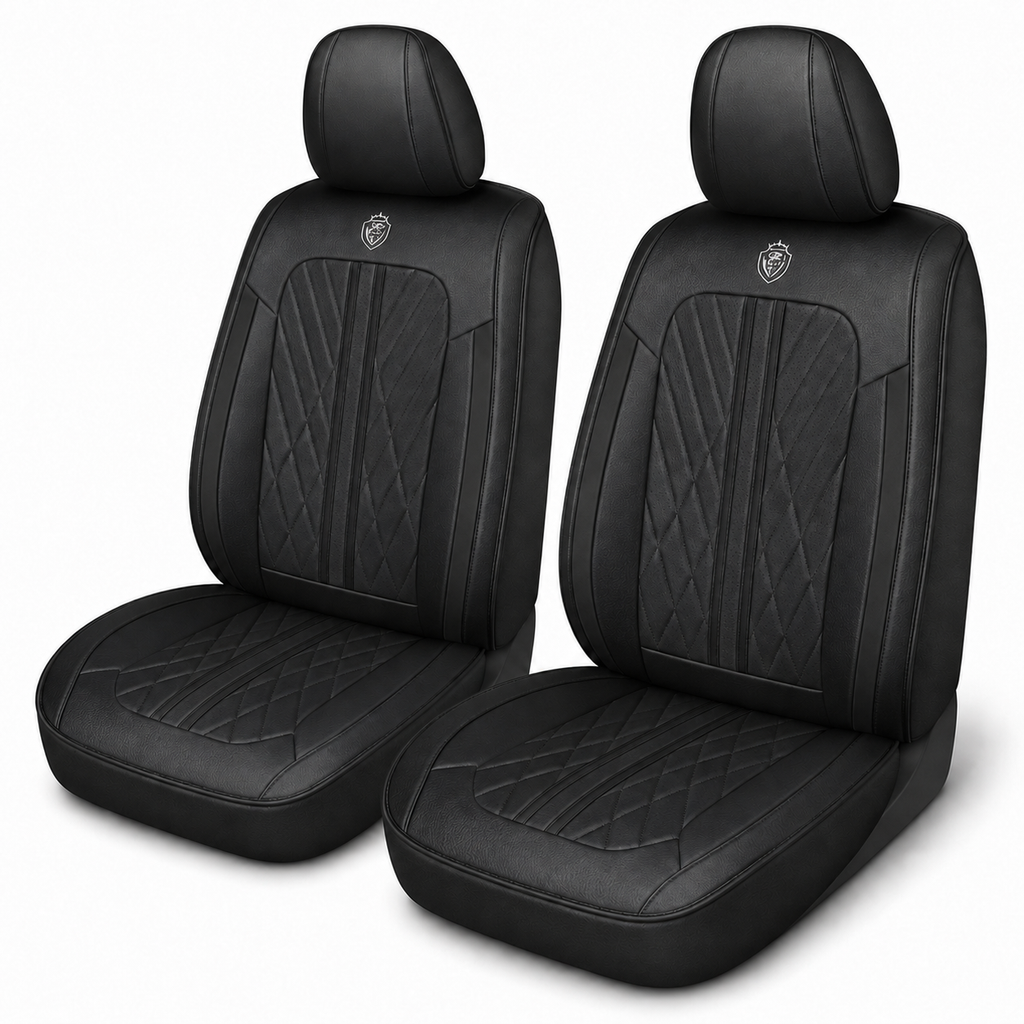 Car Seat Covers – Waterproof Set, Front & Rear, Black | Brackridge