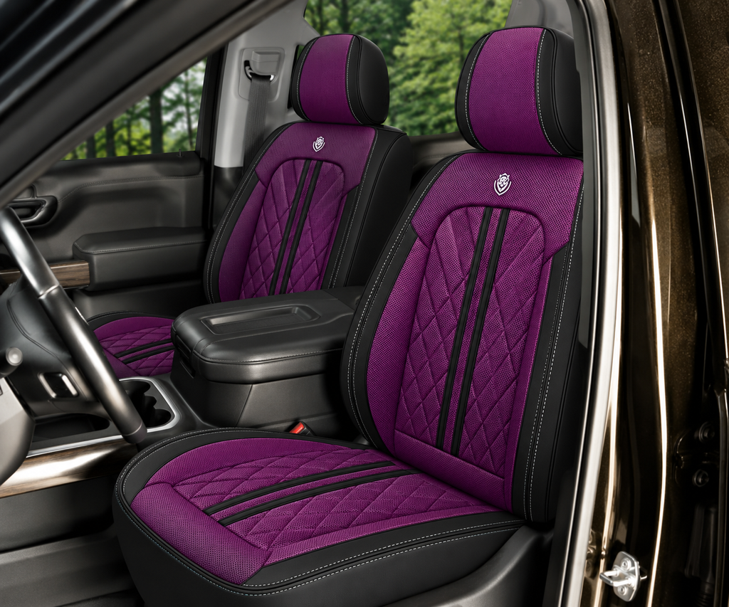 Car Seat Covers – Waterproof Set, Front & Rear, Purple  | Brackridge