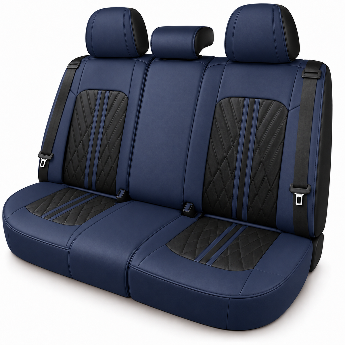 Car Seat Covers – Waterproof Set, Front & Rear, Black & Blue| Brackridge